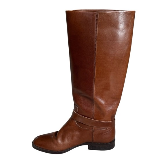 Vintage Etienne Aigner Womens Riding Boot Sz 7.5 Brown Leather Equestrian Preppy - Picture 3 of 14